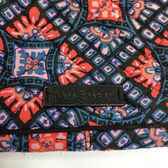 Vera Bradley Crossbody Purse Mosaic Tile Pink Blue Black - Picture 2 of 6